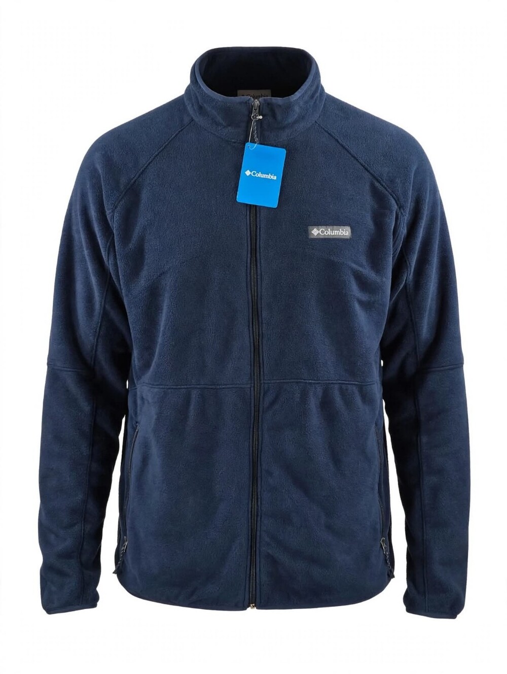 NEW Columbia Mens Basin Trail Full Zip Fleece Jacket XL Dark Blue Mock Neck NWT